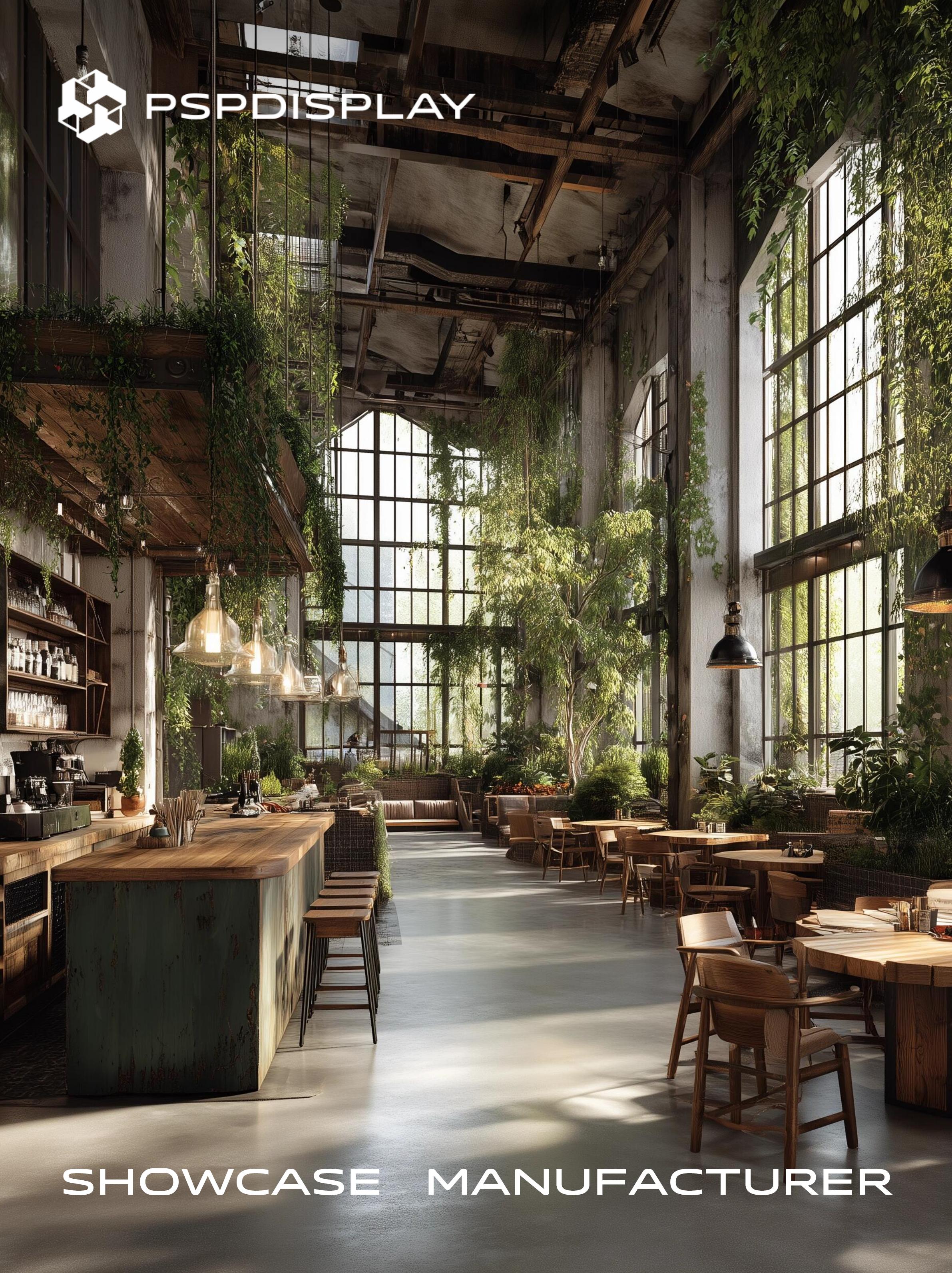 Forest Cafe: A New spatial Aesthetic where industrial style and nature coexist
