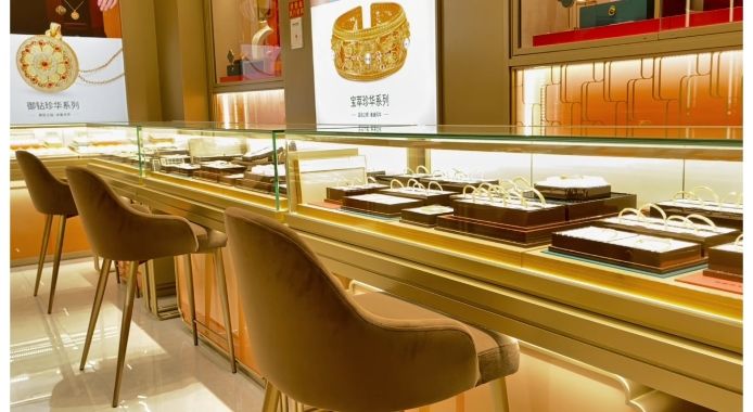 The jewelry store project we are cooperating on: Mingpai Chuanjia Gold